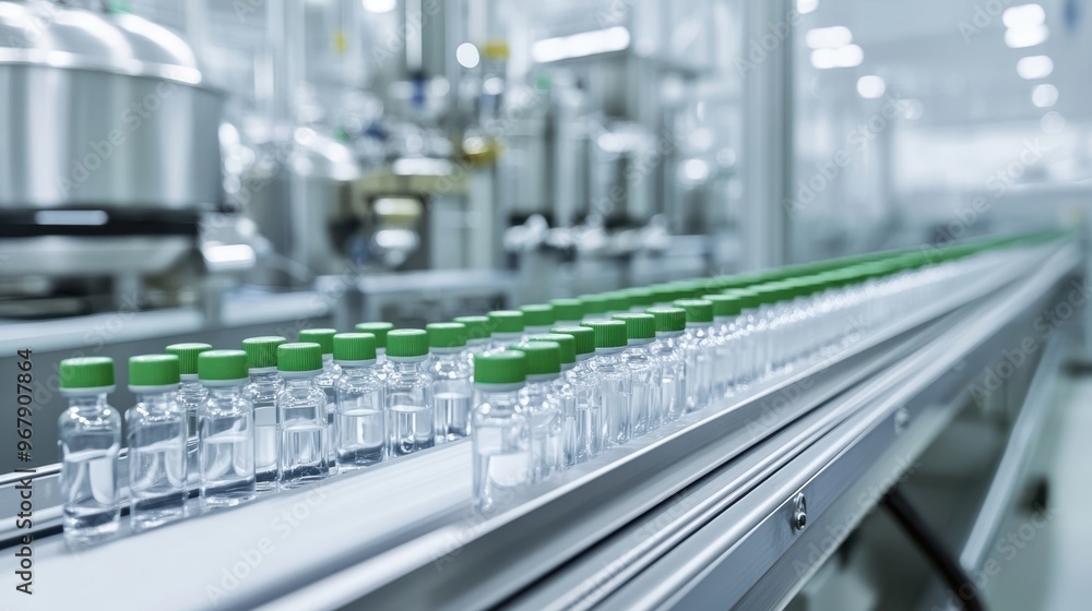 The Vials on Production Line The Vials on Production Line