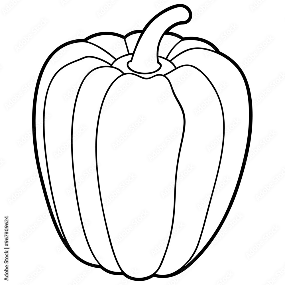 bell peppers vegetable outline coloring book page line art illustration digital drawing bell peppers vegetable outline coloring book page line art illustration digital drawing