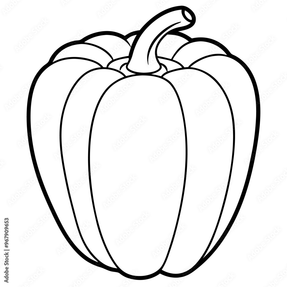 bell peppers vegetable outline coloring book page line art illustration digital drawing bell peppers vegetable outline coloring book page line art illustration digital drawing