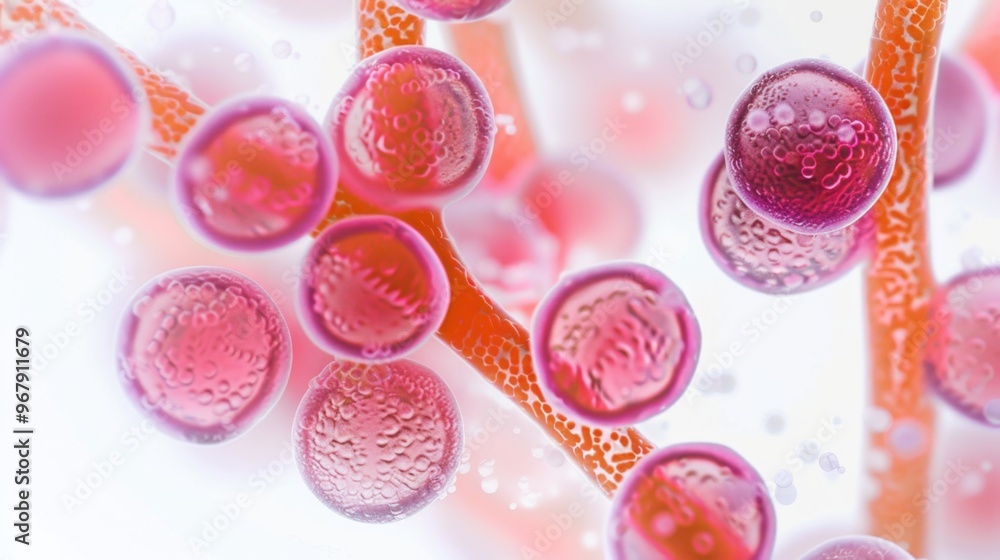 Microscopic View of Halobacteriaceae Bacteria Isolated on White Background Microscopic View of Halobacteriaceae Bacteria Isolated on White Background