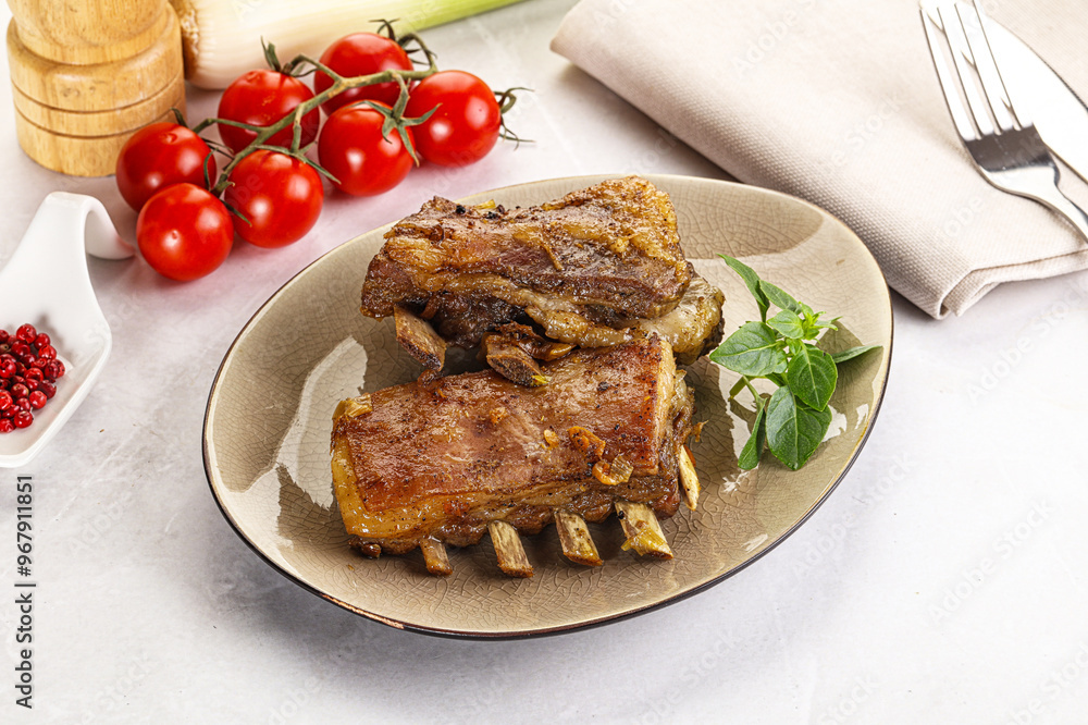 Roasted Lamb ribs with spices Roasted Lamb ribs with spices