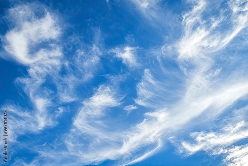 blue sky bright white clouds .generative ai