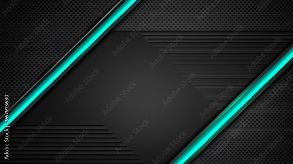 Futuristic black textured background with blue neon lines Futuristic black textured background with blue neon lines