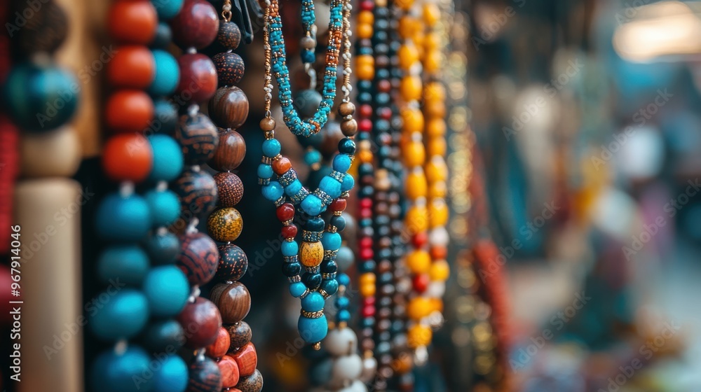 bohemian jewelry crafts banner featuring a display of unique handmade beads necklace, showcasing a trendy flair bohemian jewelry crafts banner featuring a display of unique handmade beads necklace, showcasing a trendy flair