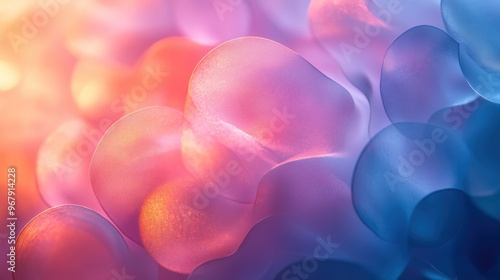 Overlapping translucent circles in pastel shades, creating a soft, modern abstract background with a dreamy, elegant feel