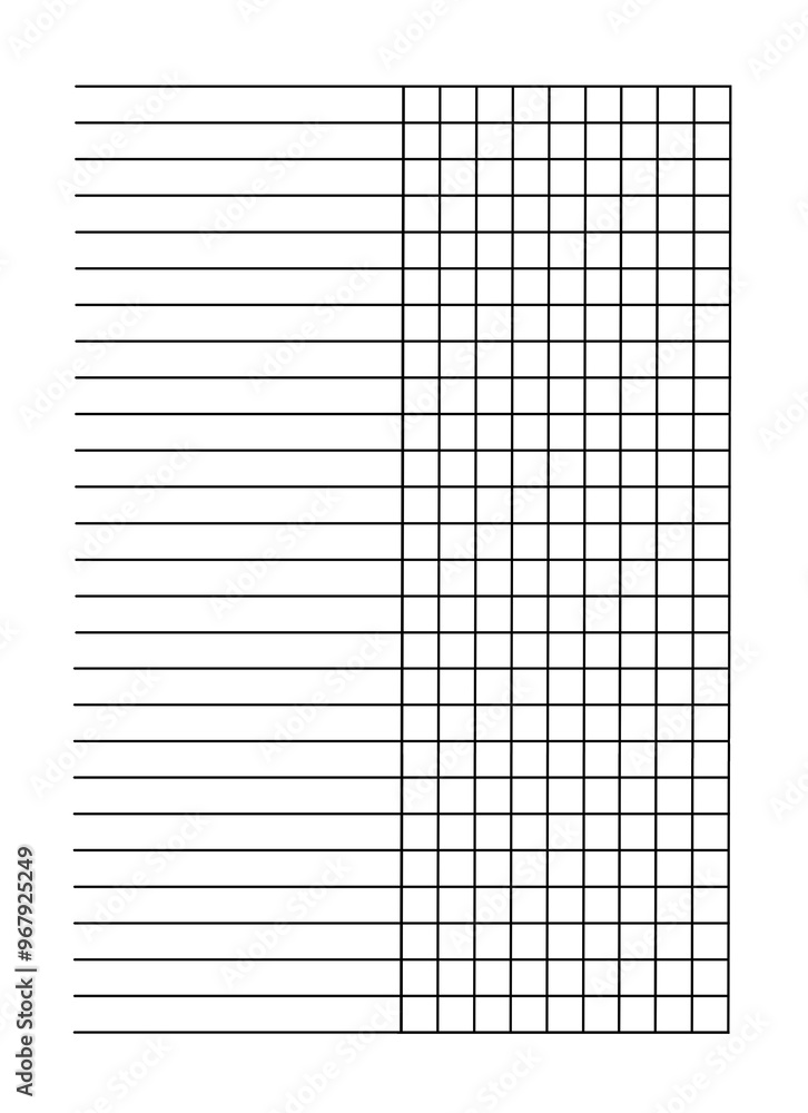 Printable planner. Blank Document Page with Lined Paper. Illustration. Planner, organizer, paper for notes, writing Printable planner. Blank Document Page with Lined Paper. Illustration. Planner, organizer, paper for notes, writing