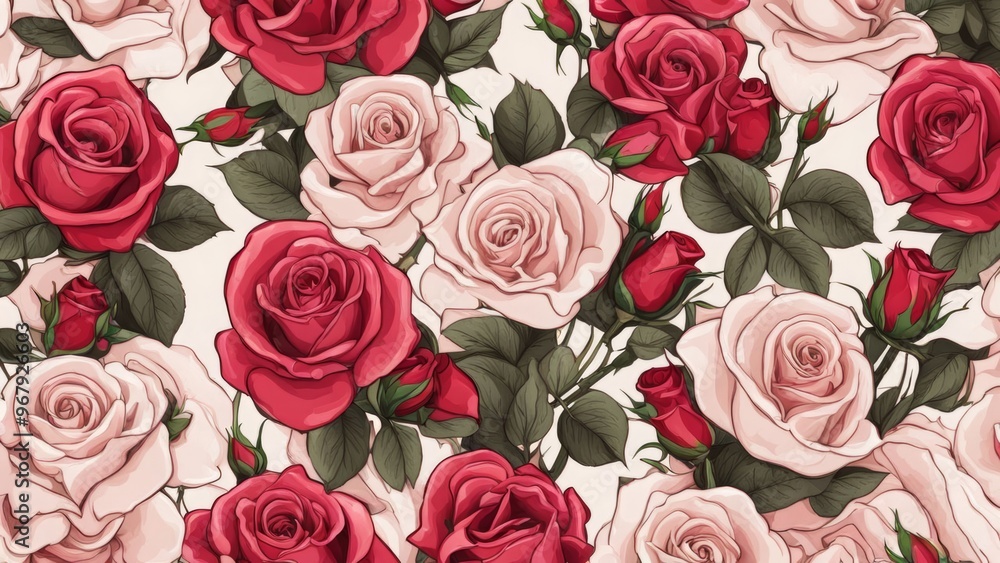background of roses