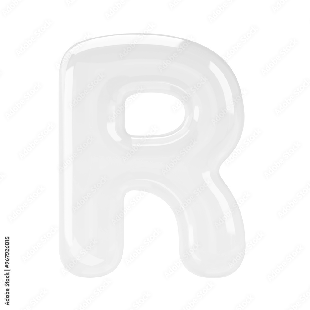 Letter R png 3D bubble alphabet, transparent background Letter R png 3D bubble alphabet, transparent background