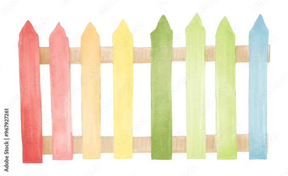 Colorful fence png digital art, transparent background Colorful fence png digital art, transparent background