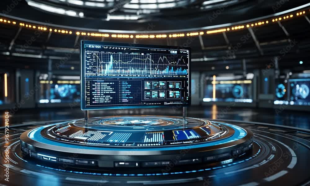 Futuristic Tech Hub - Data Visualization Futuristic Tech Hub - Data Visualization