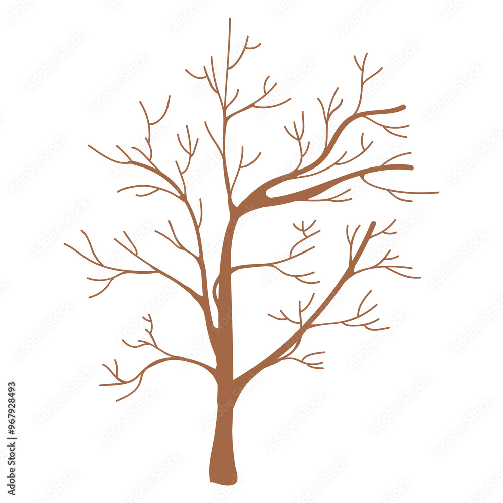 Obraz premium Dry tree sticker design element