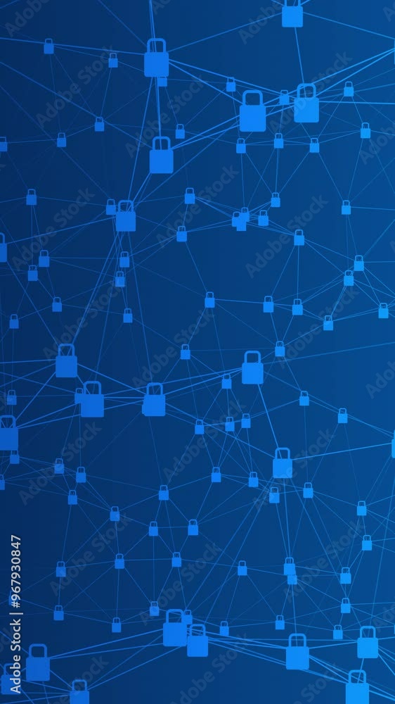 blue technology data security background animation blue technology data security background animation