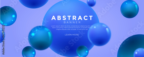 Blue gradient abstract wave fluid shapes cover Modern template for background posters ad banners brochures flyers covers websites, Blue circle gradient Business Banner Background, Blue bubble gradient