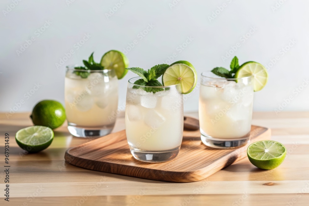 Lime shots, cocktail party Lime shots, cocktail party