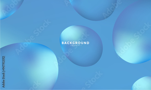 Blue Abstract gradient background . Modern digital wallpaper with vibrant color, 3d geometric shapes, circle, rayers. Futuristic landing page illustration for branding, Blue banner