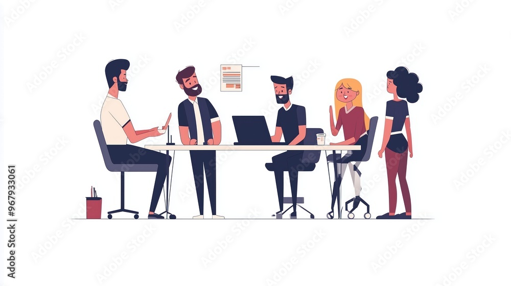 illustration of office workers playing a game concept of a fair and square competition between them, flat design illustration of office workers playing a game concept of a fair and square competition between them, flat design