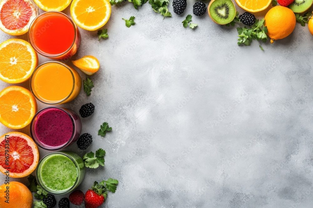 Colorful Fruit and Vegetable Smoothies Colorful Fruit and Vegetable Smoothies