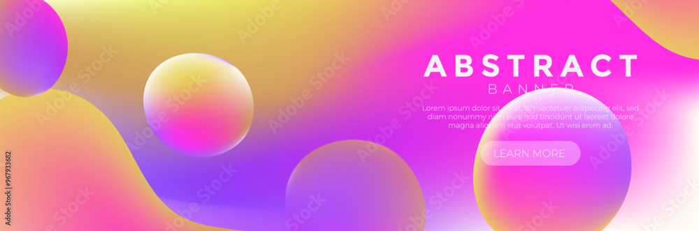 Gradient liquid abstract background, Pink banner Gradient liquid abstract background, Pink banner