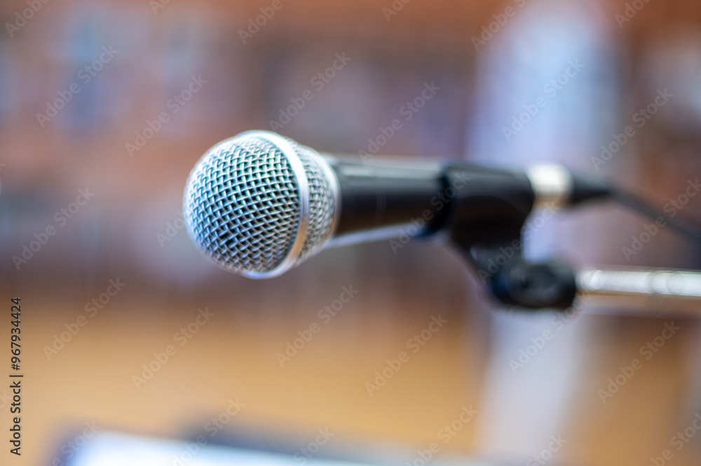 Fototapeta premium microphone on stage