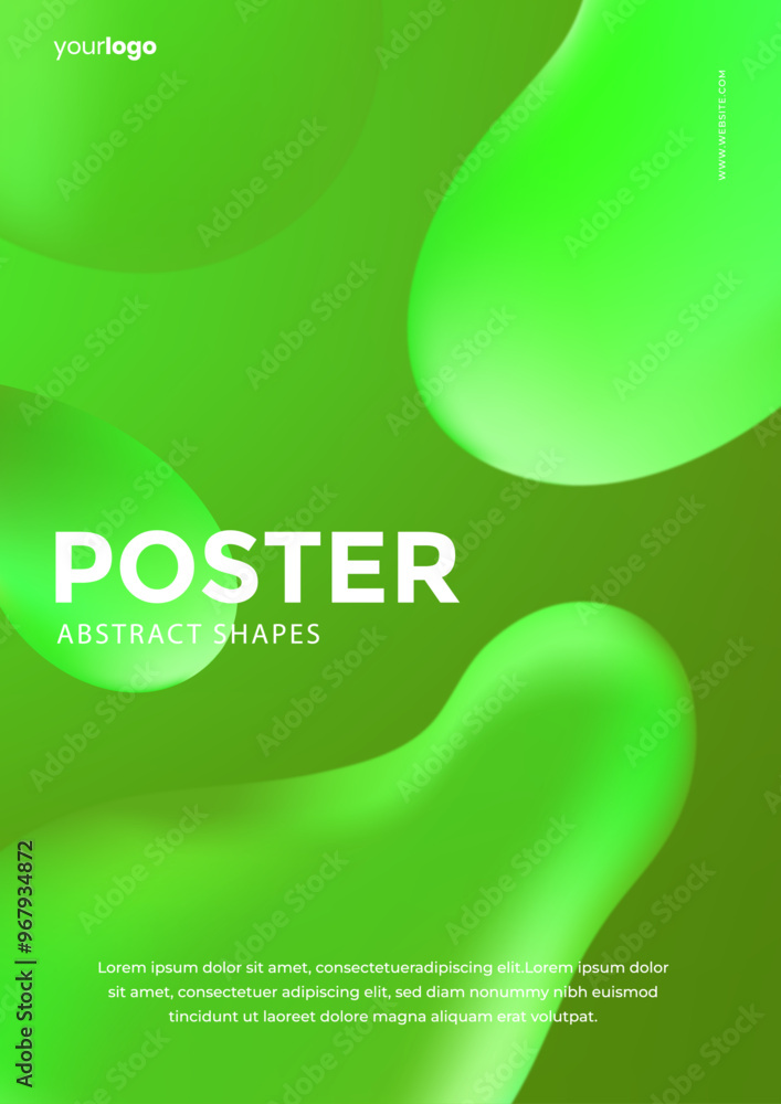 Abstract gradient flowing geometric pattern background texture for poster cover design. Minimal color gradient banner template, Green poster Abstract gradient flowing geometric pattern background texture for poster cover design. Minimal color gradient banner template, Green poster