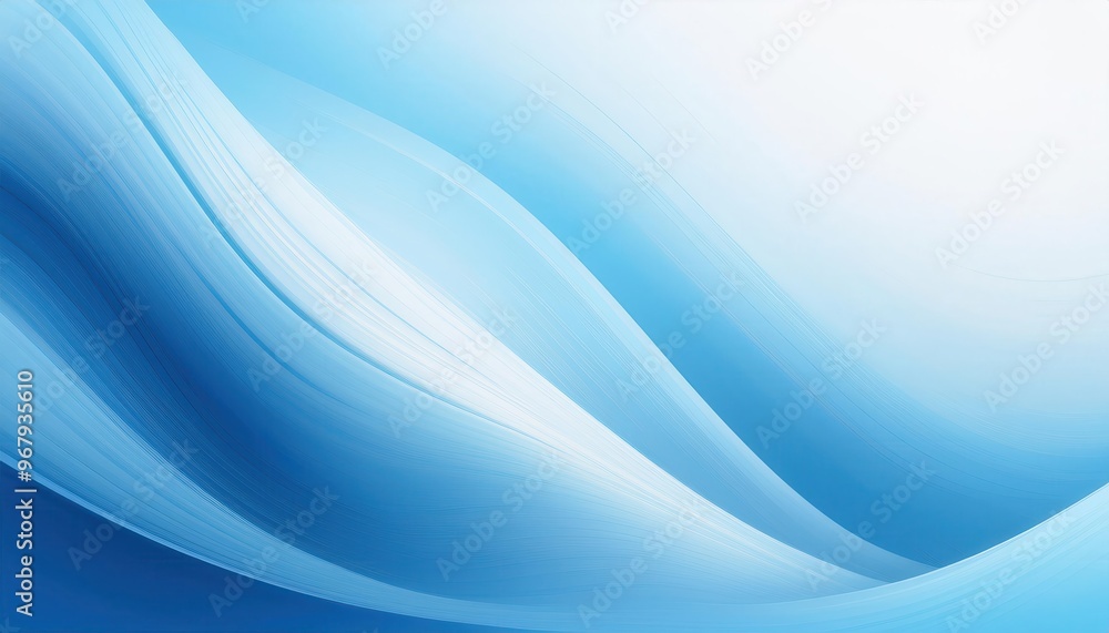 Abstract Serene Waves. Minimalist Gradient of White and Blue with Smooth Curves and Subtle Textured Lines Abstract Serene Waves. Minimalist Gradient of White and Blue with Smooth Curves and Subtle Textured Lines
