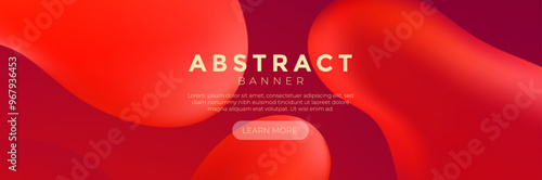 3D Vector Red Luxury Gala Ceremonial Elegant Abstract Background. Red Vector Background, Red banner