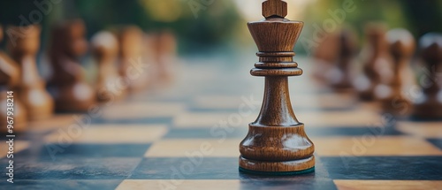 Strategic chess pieces arrangement on a wooden board showcasing the decision making process and optimization imperative for enhanced productivity in business and leadership