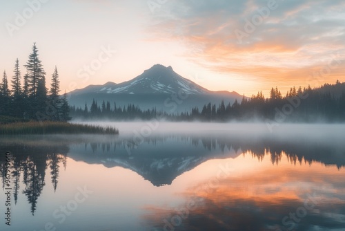 Lake and Mountain Landscape