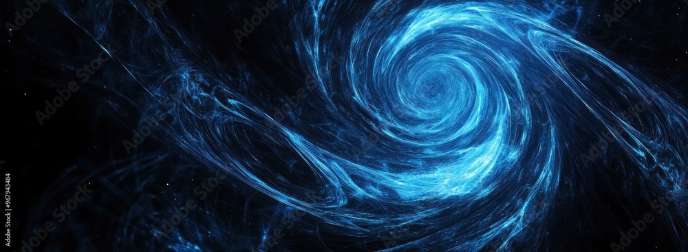 Naklejka premium Abstract Blue Swirl Pattern
