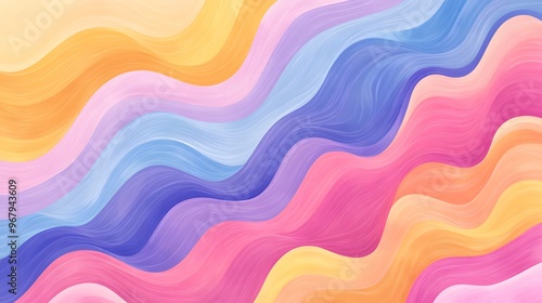 Abstract wavy pattern in soft pastel colors.