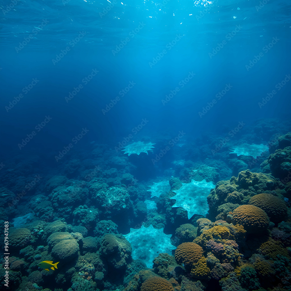 Scene of quite underwater and silent coral reef Scene of quite underwater and silent coral reef