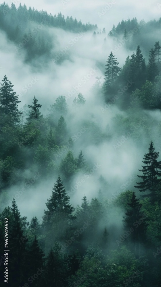 Enchanted Foggy Forest Wallpaper for Phones – Vertical Nature Landscape Enchanted Foggy Forest Wallpaper for Phones – Vertical Nature Landscape