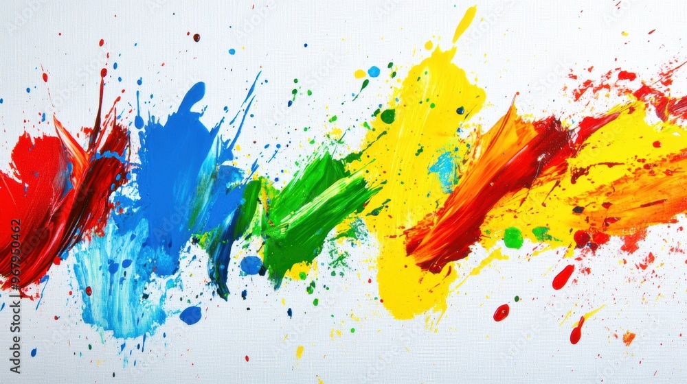 Fototapeta premium vivid_splattered_paint_strokes