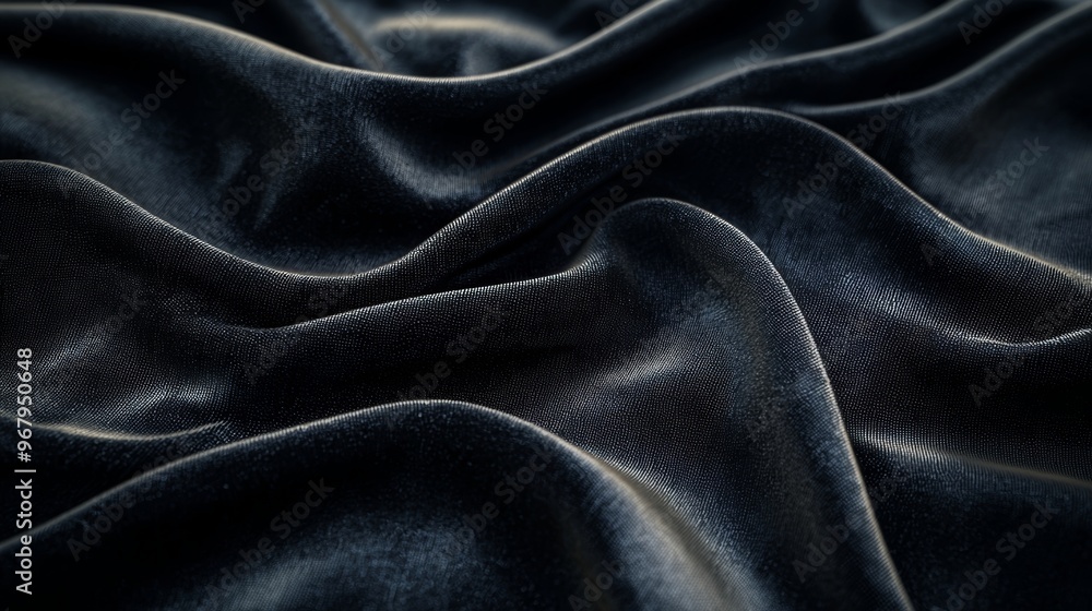 Fototapeta premium Black Fabric Waves