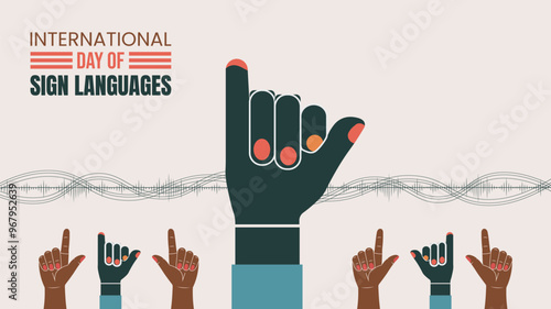 International day of sign languages design templet for celebrating 
