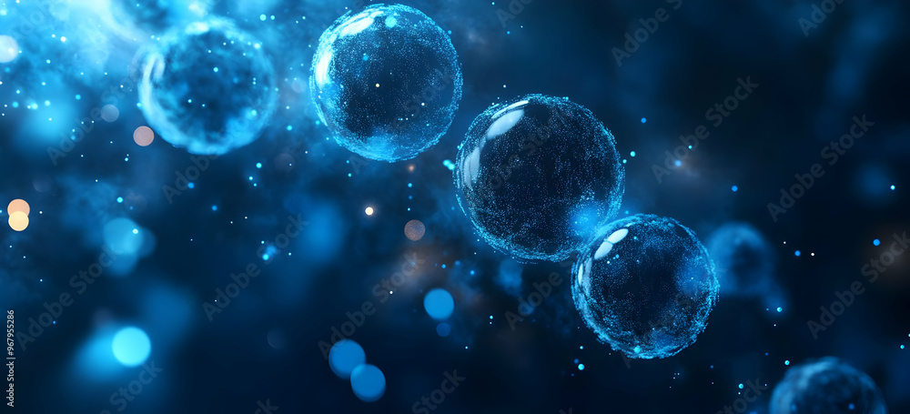 A mesmerizing close-up of blue cellular structures representing life and biology in a stunning, abstract format. A mesmerizing close-up of blue cellular structures representing life and biology in a stunning, abstract format.