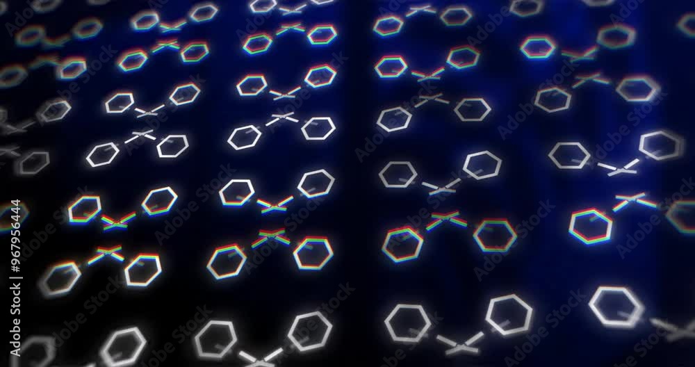 Animation of shapes moving over black background Animation of shapes moving over black background