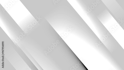 Animation abstract white geometric concept on gray background