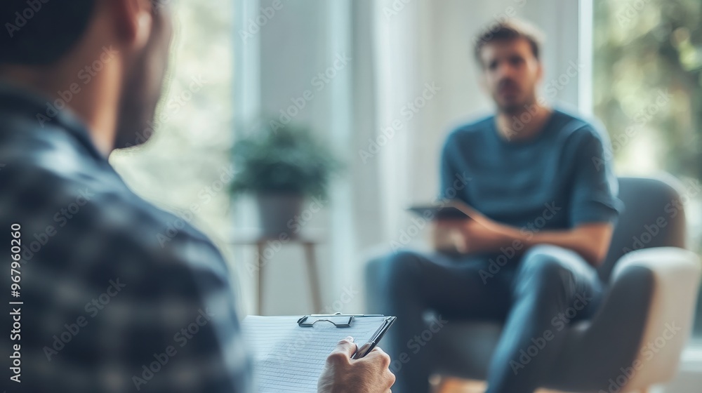 Therapist Taking Notes During Emotional Therapy Session Therapist Taking Notes During Emotional Therapy Session