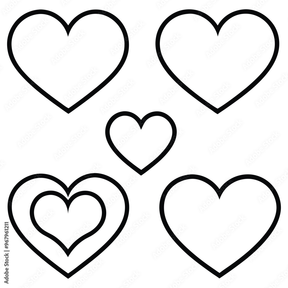 Collection of love heart symbol icons love illus Collection of love heart symbol icons love illus