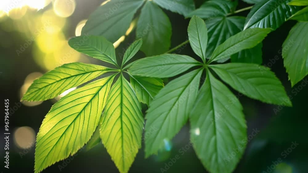 The lush green leaves bask in sunlight as they sway gently in the breeze, creating a peaceful atmosphere in the forest. Nature's beauty is on full display. The lush green leaves bask in sunlight as they sway gently in the breeze, creating a peaceful atmosphere in the forest. Nature's beauty is on full display.