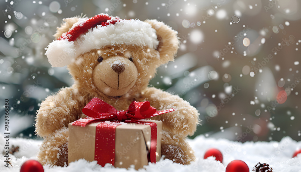christmas home decoration with many teddy bears in vintage style,gift boxes, lanterns and Christmas tree christmas home decoration with many teddy bears in vintage style,gift boxes, lanterns and Christmas tree