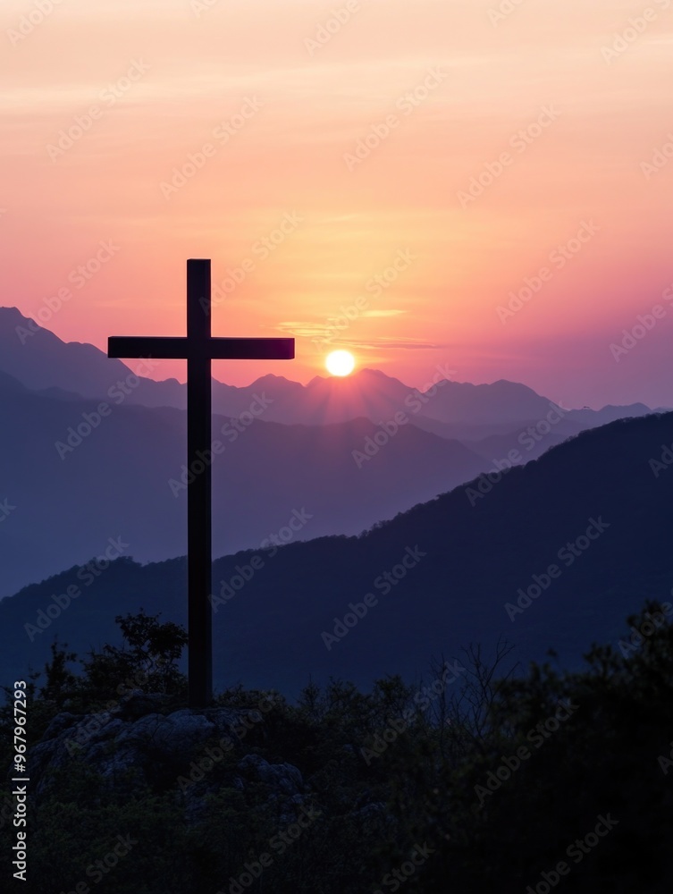 Mountain Cross Sunset Mountain Cross Sunset