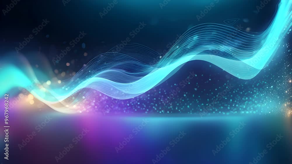 Abstract digital wave design with blue and purple tones, suggesting movement and energy. Abstract digital wave design with blue and purple tones, suggesting movement and energy.