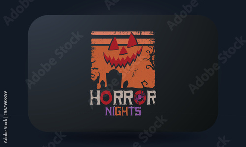 Horror Nights Halloween T-shirt Design