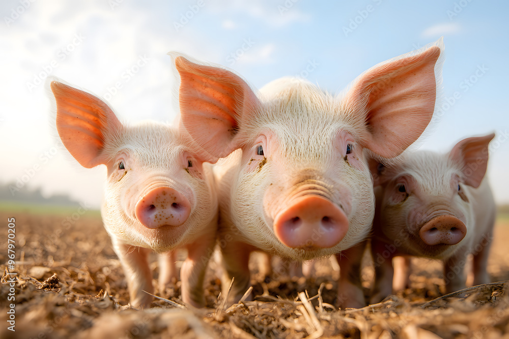 Group of Piglets Feeding from Their Mother | Nurturing Farm Scene and Livestock Care Group of Piglets Feeding from Their Mother | Nurturing Farm Scene and Livestock Care