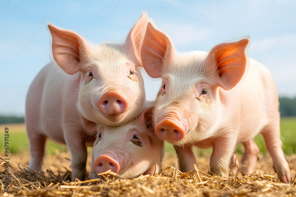 Group of Piglets Feeding from Their Mother | Nurturing Farm Scene and Livestock Care Group of Piglets Feeding from Their Mother | Nurturing Farm Scene and Livestock Care