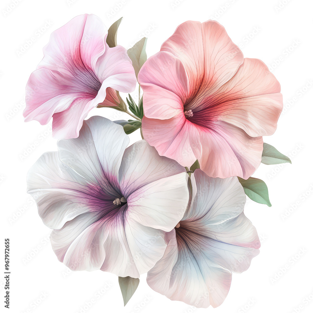A delicate arrangement of pastel flowers showcasing soft pink and white petals, perfect for adding elegance to any design. A delicate arrangement of pastel flowers showcasing soft pink and white petals, perfect for adding elegance to any design.