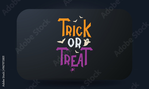 Trick Or Treat Halloween T-shirt Design.