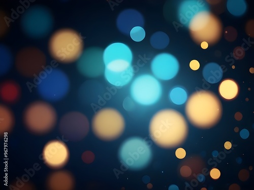 abstract background with bokeh disco ball, blue disco ball Dynamic liquid background in gradient. Ai image light ball, background , 